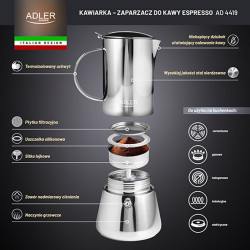 AD 4419 Kawiarka – zaparzacz do kawy Espresso - 350ml