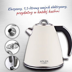 AD 1343 creme Czajnik metalowy 1,5 L STRIX