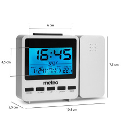 Zegar z systemem DCF i pomiarem temperatury  METEO ZP9 projektor