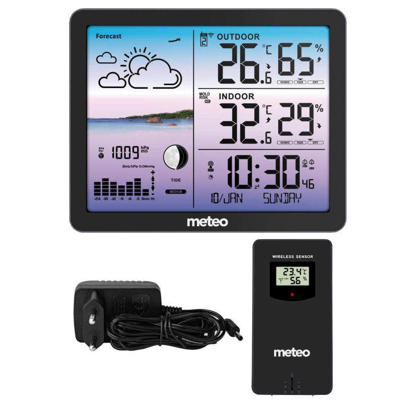 Stacja pogodowa METEO SP107 czarna