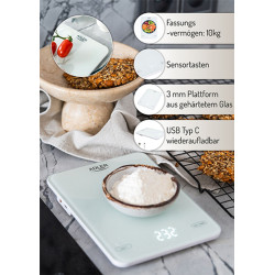 AD 3177 white Waga kuchenna 10kg ładowana przez USB